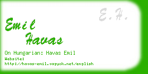 emil havas business card